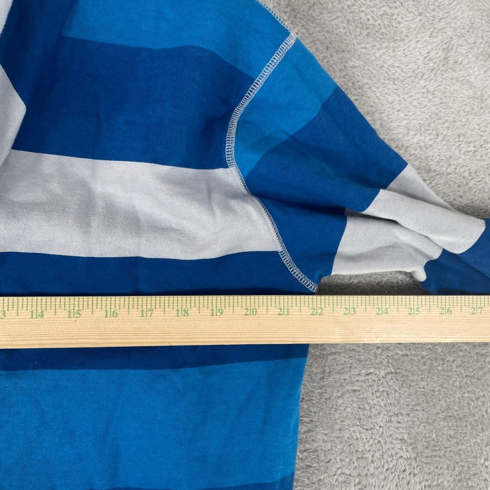 Ocean Pacific Hoodie Mens Medium Blue Striped Surf Skater Y2K Full Zip Hoodie - Picture 8 of 9